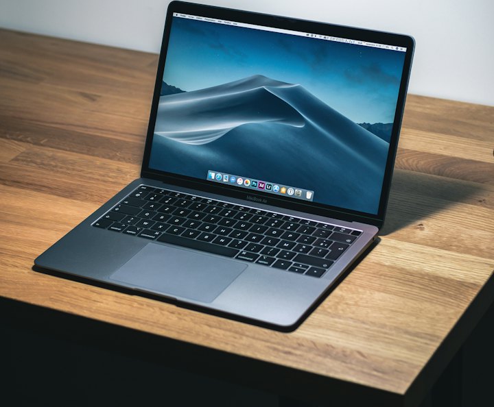 Laptop on a desk